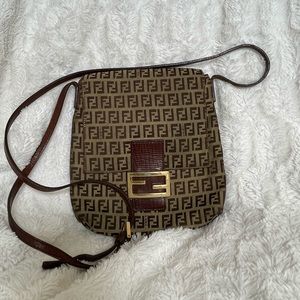 ✅Authentic✅ Fendi Vintage Zucchino Canvas crossbody bag small